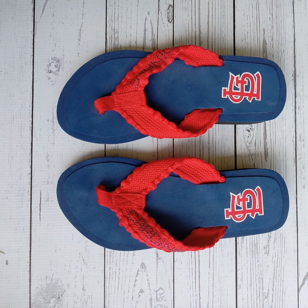 STL Saint Louis St. Louis Cardinals Bling MLB Baseball Flip Flops‎